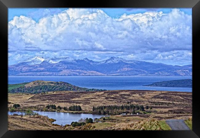 Wintry Arran, Fairlie Moor Road Framed Print by Allan Durward Photography