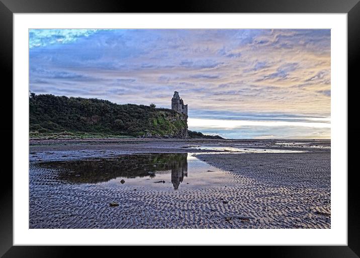 Greenan Castle and reflection, Ayr Framed Mounted Print by Allan Durward Photography