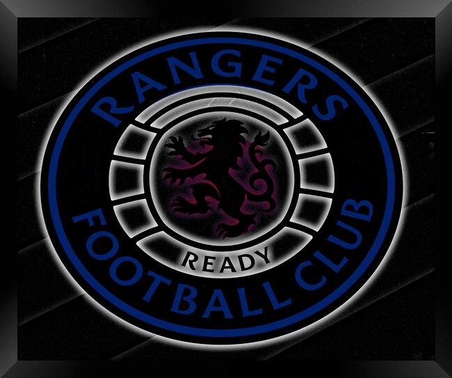 Rangers FC badge Framed Print by Allan Durward Photography
