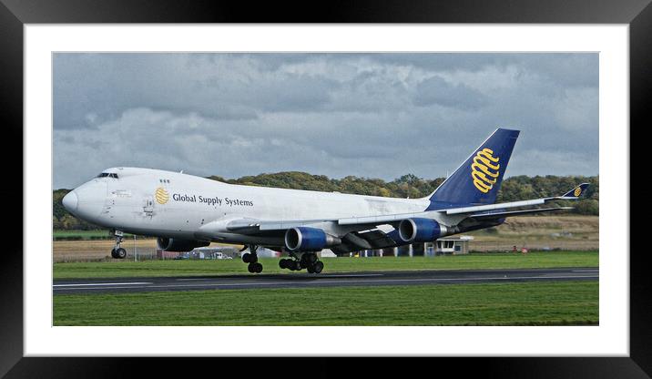 Boeing 747 Global Supply Systems Framed Mounted Print by Allan Durward Photography