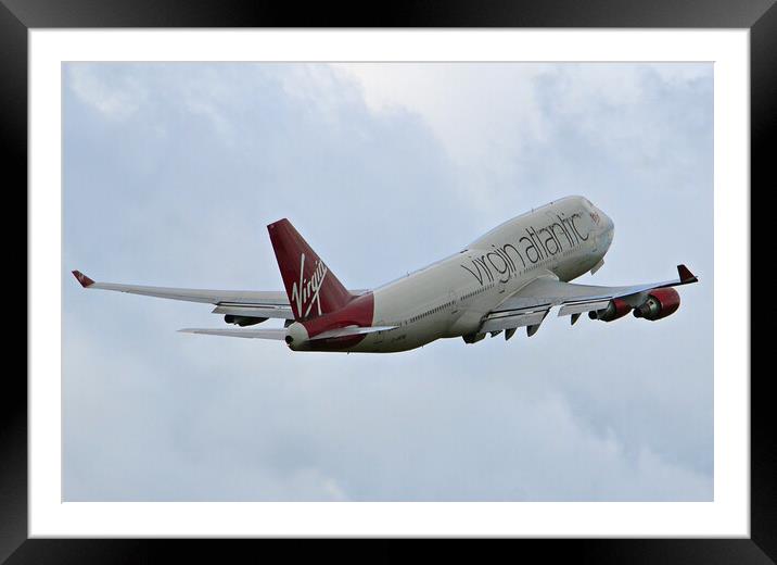 Boeing 747 Virgin Atlantic Framed Mounted Print by Allan Durward Photography
