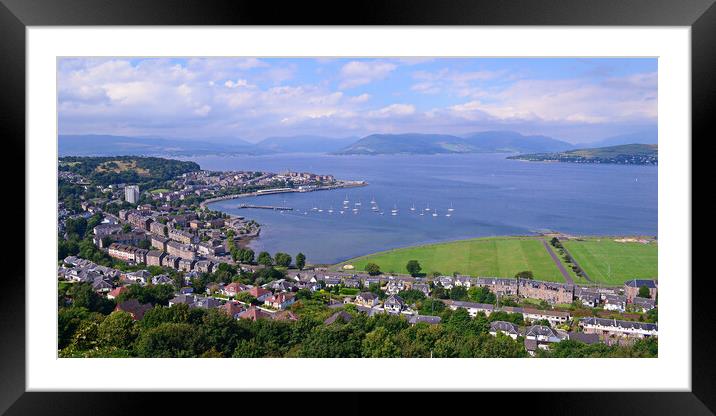 A Clyde view from Lyle Hill, Greenock Framed Mounted Print by Allan Durward Photography