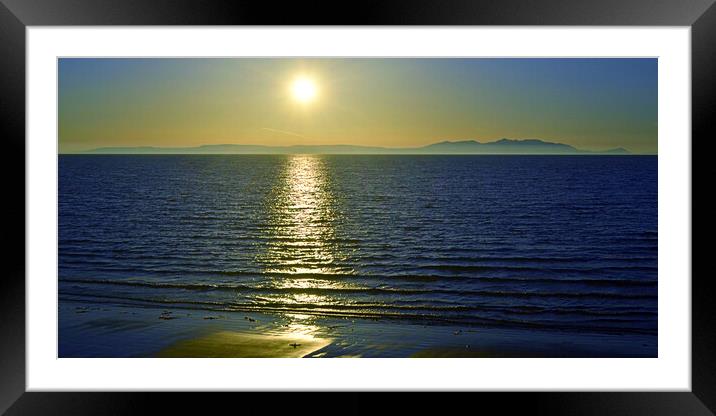 Beautiful Isle of Arran sunset Framed Mounted Print by Allan Durward Photography
