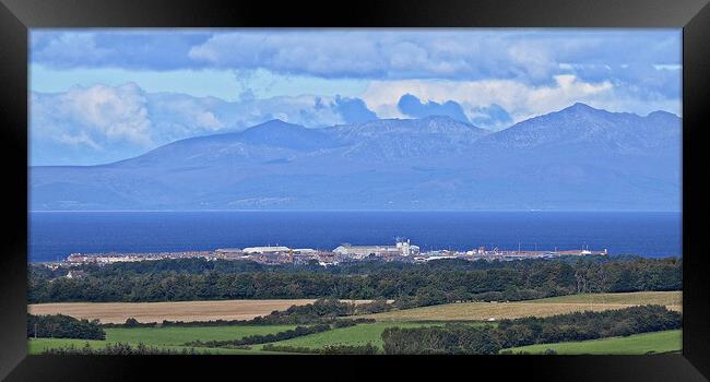 A view over Troon to Arran Framed Print by Allan Durward Photography