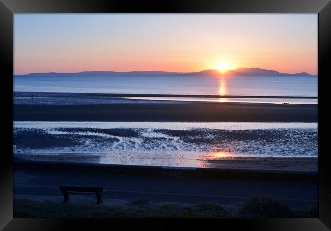 Prestwick and Arran sunset Framed Print by Allan Durward Photography