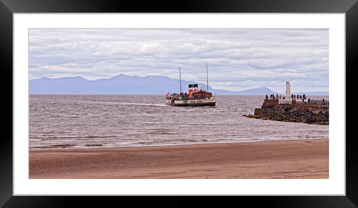 Waverley paddle steamer at Ayr Framed Mounted Print by Allan Durward Photography