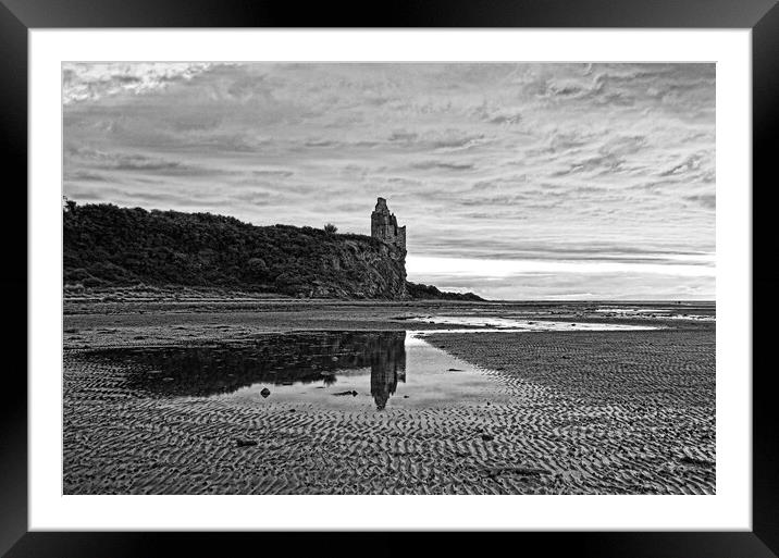 Greenan Castle, Ayr and reflection Framed Mounted Print by Allan Durward Photography