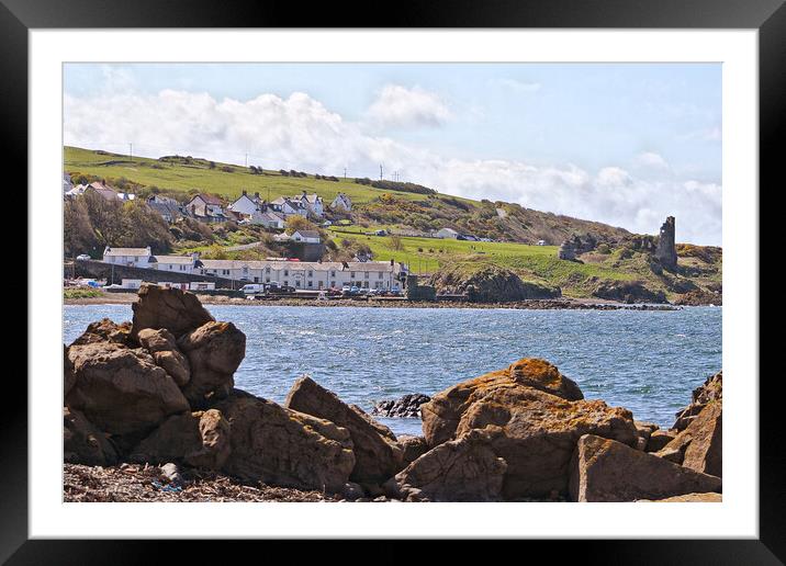 Dunure, South Ayrshire Framed Mounted Print by Allan Durward Photography