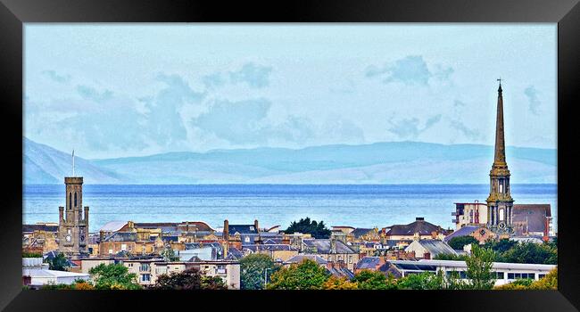 Ayr town skyline Framed Print by Allan Durward Photography