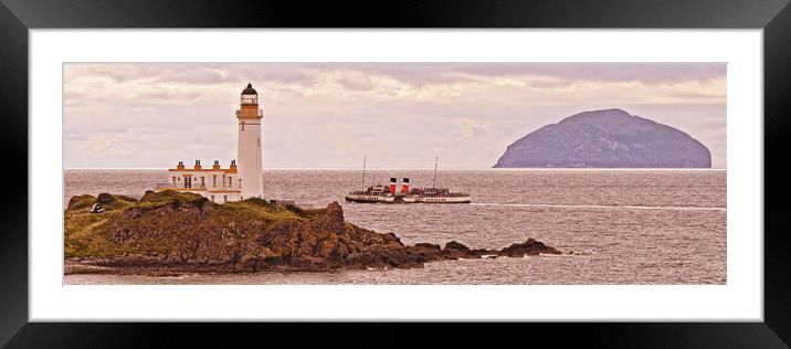 Waverley paddle steamer passing Turnberry lighthou Framed Mounted Print by Allan Durward Photography