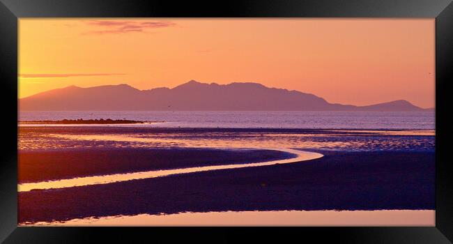 Ayr beach sunset Framed Print by Allan Durward Photography