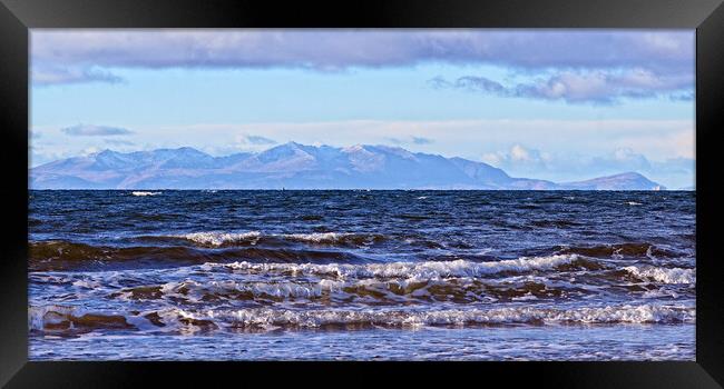 Mountains on Arran viewed from Ayr Framed Print by Allan Durward Photography