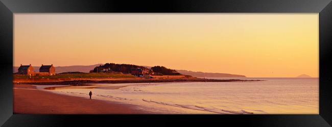 Prestwick beach sunset Framed Print by Allan Durward Photography