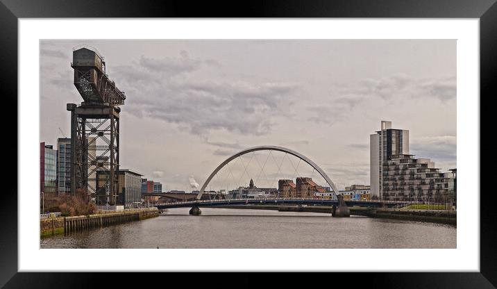 Finnieston Crane and Clyde Arc Glasgow Framed Mounted Print by Allan Durward Photography