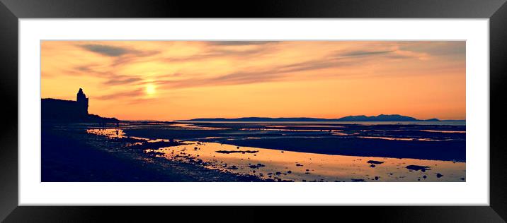 Greenan beach overview and Isle of Arran Framed Mounted Print by Allan Durward Photography