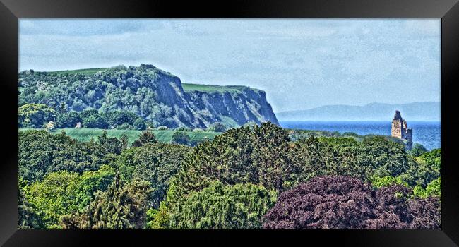 Greenan Castle and Heads of Ayr Framed Print by Allan Durward Photography