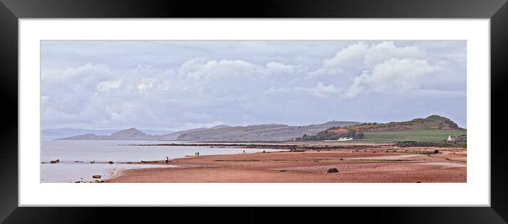 Seamill beach scene, Ayrshire, Scotland Framed Mounted Print by Allan Durward Photography