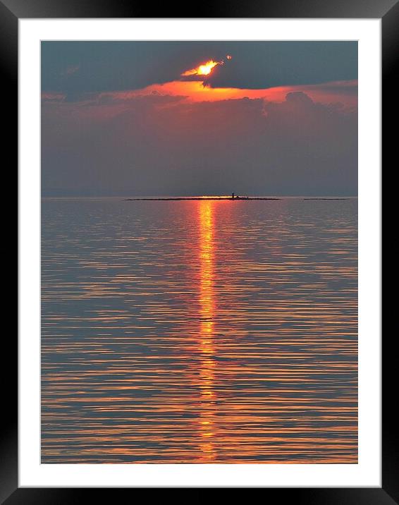 Reflecting sun Framed Mounted Print by Allan Durward Photography