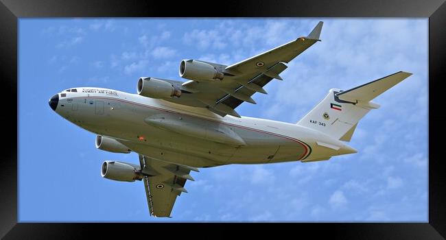 Kuwaiti C-17A Globemaster KAF343 Framed Print by Allan Durward Photography