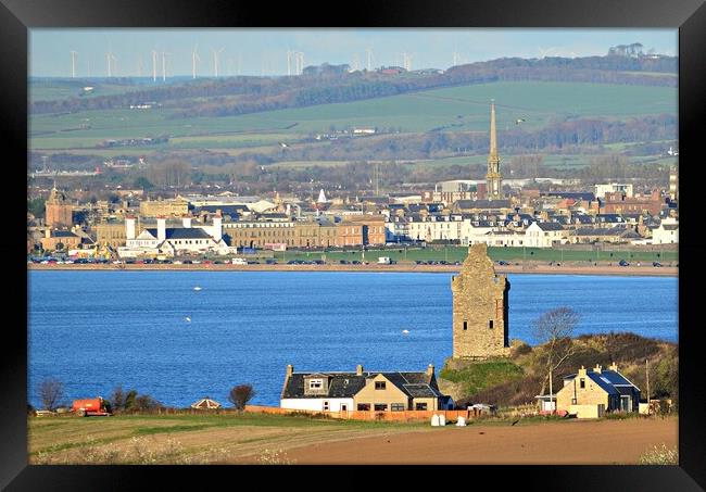 Captivating view of Ayr and Greenan Castle Framed Print by Allan Durward Photography