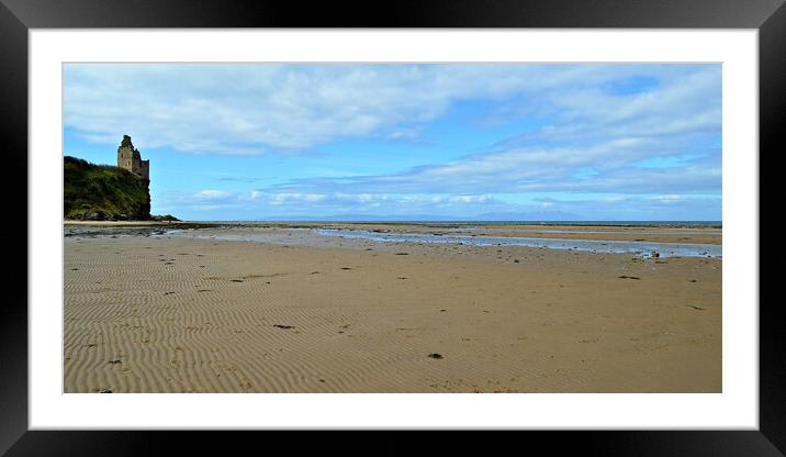 Greenan beach Ayr Scotland Framed Mounted Print by Allan Durward Photography