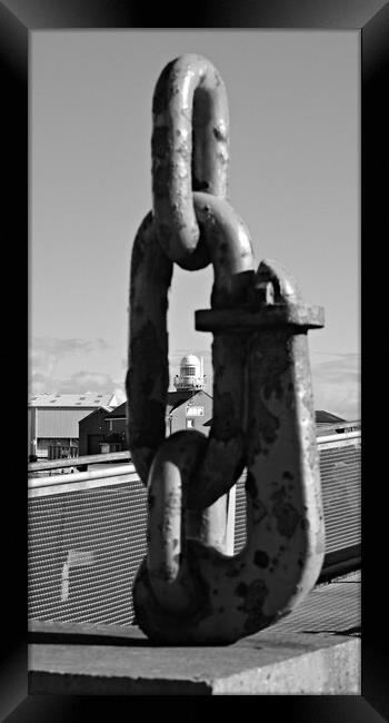 Lighthouse at Ayr harbour, South Ayrshire,  Framed Print by Allan Durward Photography