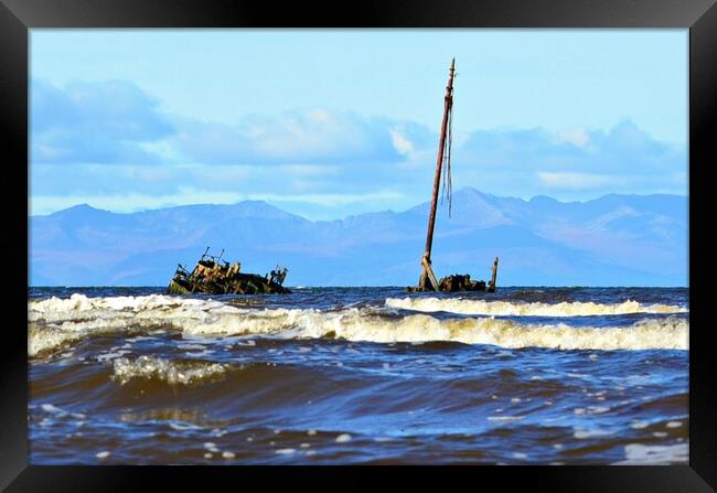 Kaffir shipwreck  at Ayr, Scotland. Framed Print by Allan Durward Photography