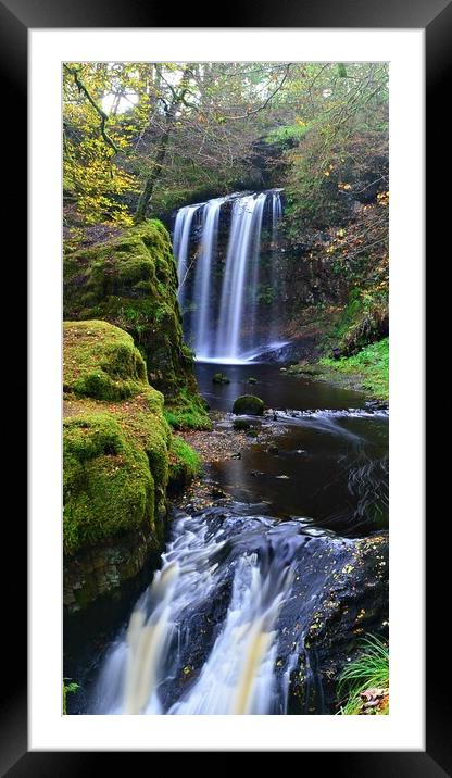 Ayrshire waterfall, Dalcairney falls, Dalmellingto Framed Mounted Print by Allan Durward Photography