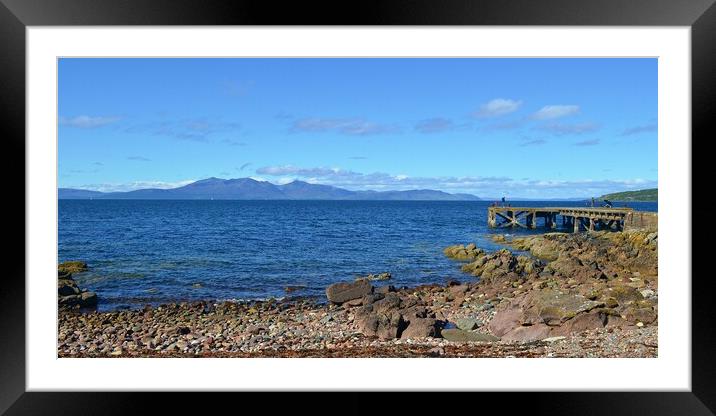 Portencross beach and jetty Framed Mounted Print by Allan Durward Photography