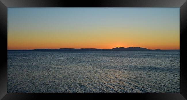 Isle of Arran at sunset Framed Print by Allan Durward Photography