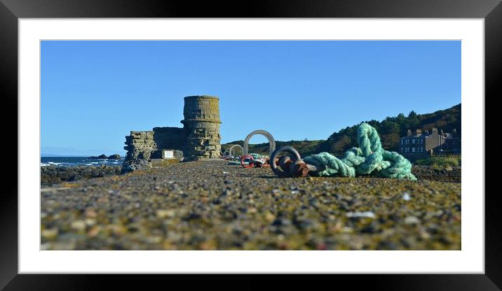 Dunure harbour Ayrshire, Scotland Framed Mounted Print by Allan Durward Photography