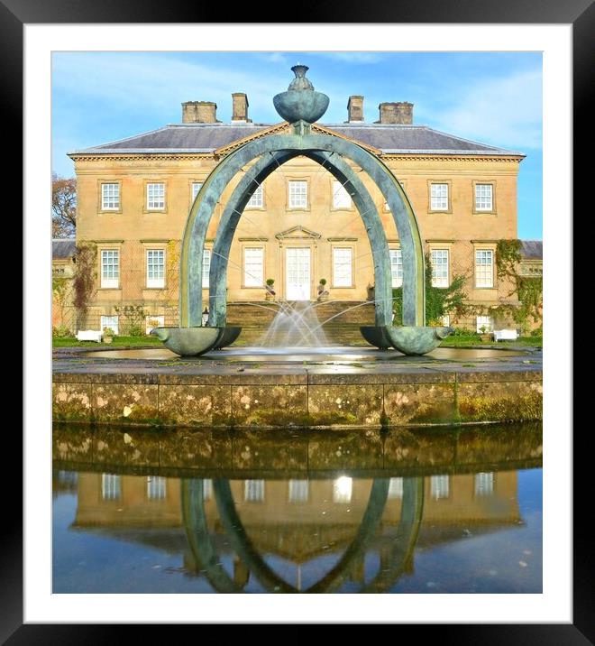Fountain at Dumfries House. Framed Mounted Print by Allan Durward Photography