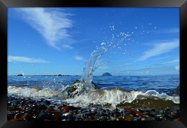 Water splash on the Ayrshire coast Framed Print by Allan Durward Photography