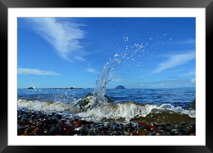 Water splash on the Ayrshire coast Framed Mounted Print by Allan Durward Photography