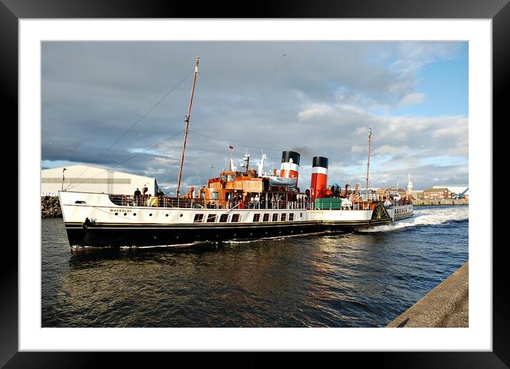 PS Waverley departing Ayr, Scotland Framed Mounted Print by Allan Durward Photography