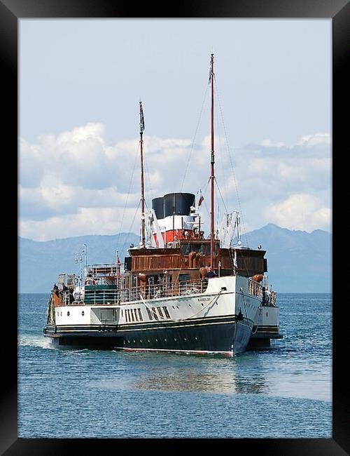 PS Waverley steaming in to Ayr Framed Print by Allan Durward Photography
