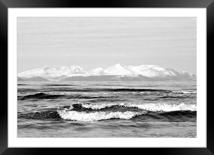 Arran and its snow capped mountains Framed Mounted Print by Allan Durward Photography