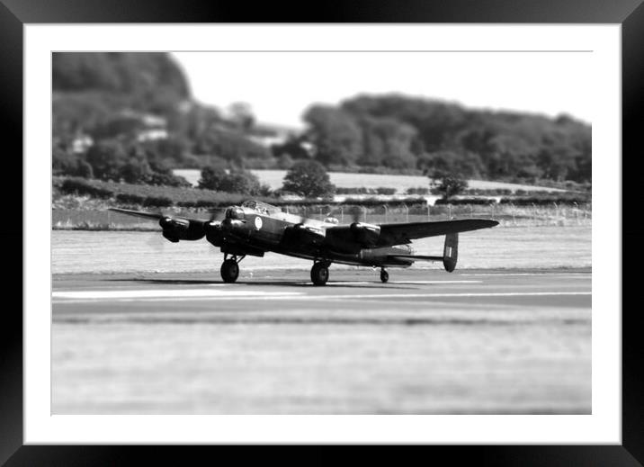 Avro Lancaster take-off run Framed Mounted Print by Allan Durward Photography