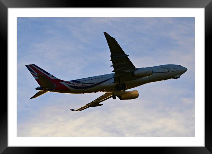 BoJo One climbs into a sky lit by setting sun Framed Mounted Print by Allan Durward Photography