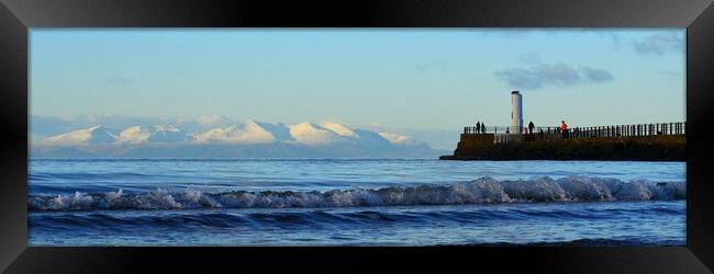 Arran from Ayr beach Framed Print by Allan Durward Photography