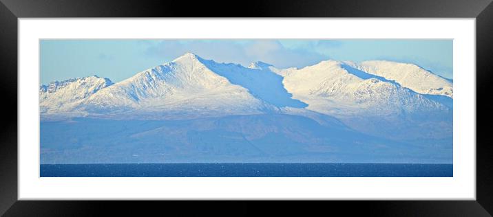 Isle of Arran in Winter. Framed Mounted Print by Allan Durward Photography