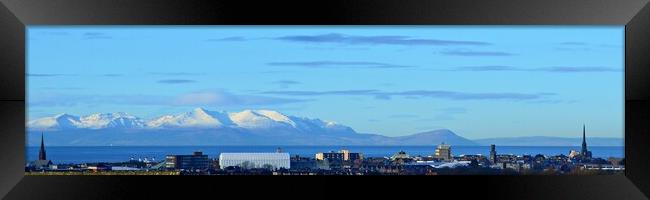 Ayr and Arran panorama Framed Print by Allan Durward Photography