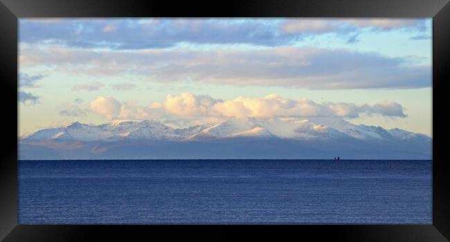 Arran in low winter sun. Framed Print by Allan Durward Photography