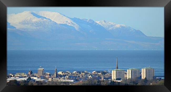 Wintry Arran and Ayr, Scotland. Framed Print by Allan Durward Photography