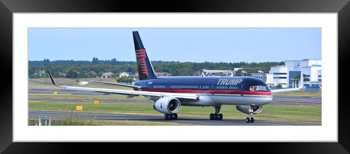 Trump Boeing 757 Framed Mounted Print by Allan Durward Photography