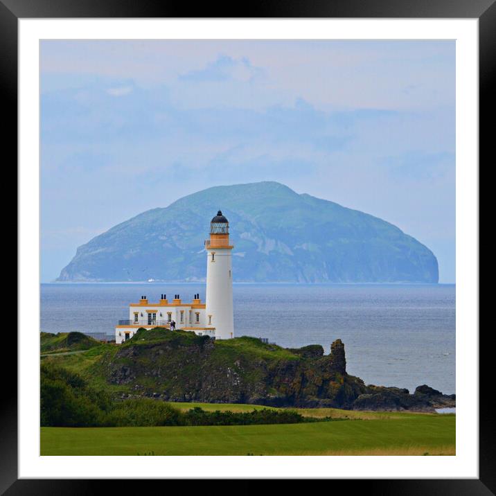 Imposing Turnberry lighthouse coastal scene Framed Mounted Print by Allan Durward Photography