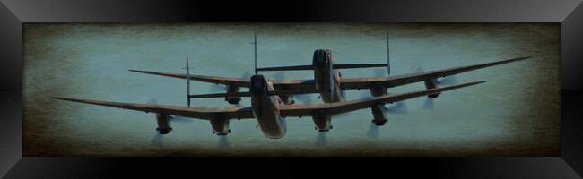 Lancasters on old paper Framed Print by Allan Durward Photography