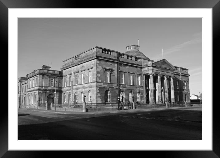 Ayr County buildings (mono) Framed Mounted Print by Allan Durward Photography