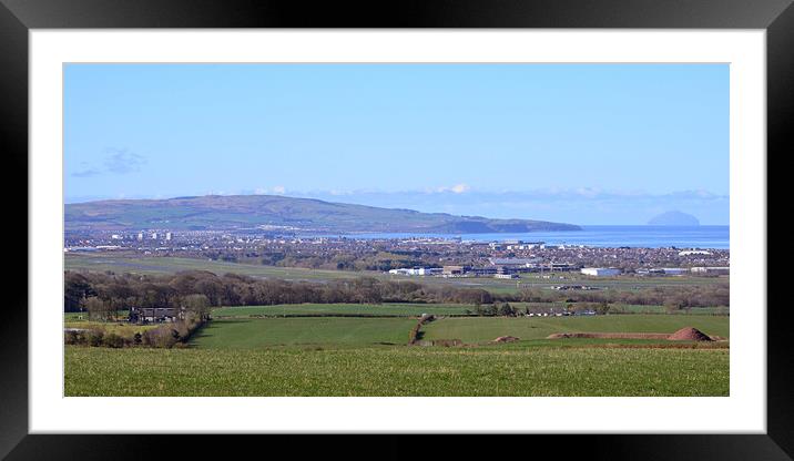 A panoramic view over Ayr and Prestwick Framed Mounted Print by Allan Durward Photography