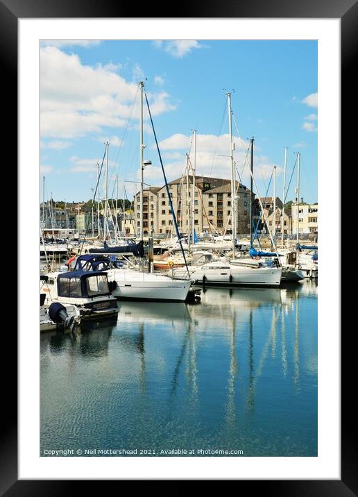 Sutton Harbour, Plymouth. Framed Mounted Print by Neil Mottershead